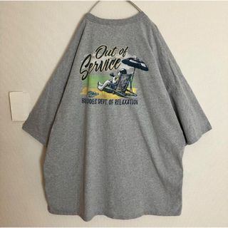 BIGDOGSオーバーサイズ5XLバックプリントロゴアニマルtシャツTシャツ半袖(Tシャツ/カットソー(半袖/袖なし))