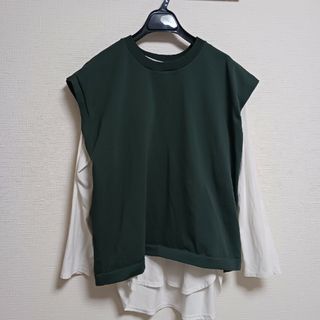 MUJI (無印良品) - 無印　ベスト　XL　グリーン