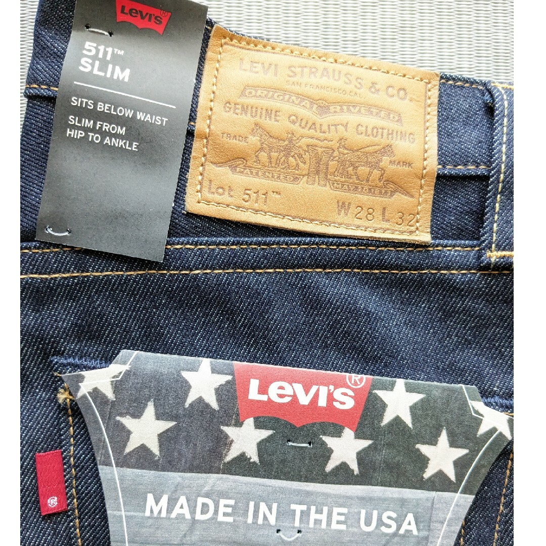 Levi's(リーバイス)の新品 タグ付き LEVI'S 511 アメリカ製 リジッド 未使用 セルビッジ レディースのパンツ(デニム/ジーンズ)の商品写真