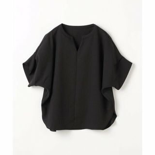 アデイインザライフ(a day in the life)の【BLACK】リネンライク キーネック ドルマンブラウス <A DAY IN THE LIFE>(シャツ/ブラウス(長袖/七分))