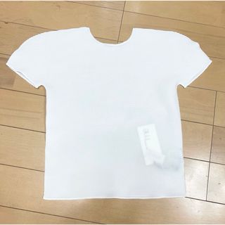 イッセイミヤケ(ISSEY MIYAKE)のme ISSEYMIYAKE 半袖　ワッフルカットソー 白(Tシャツ(半袖/袖なし))