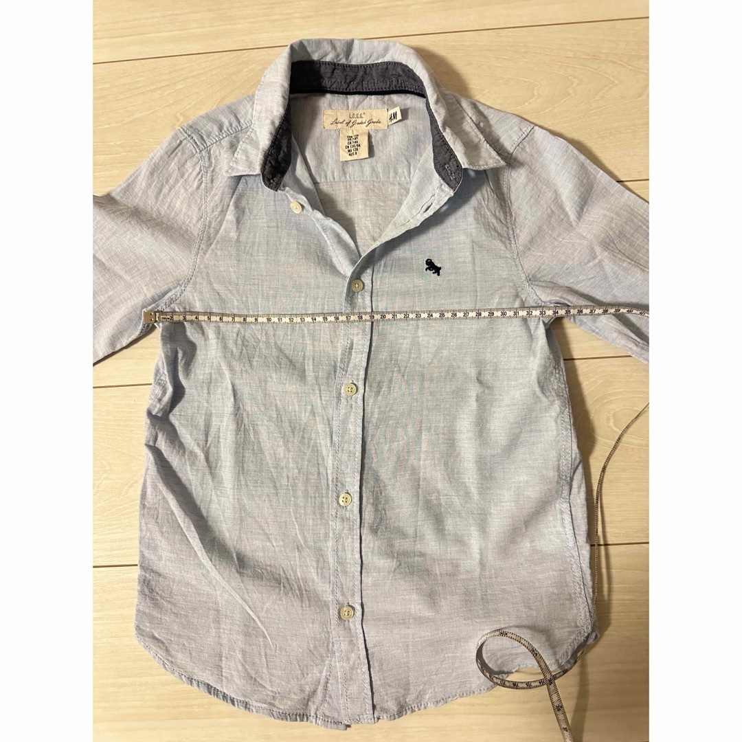 H&M(エイチアンドエム)のH&M  長袖コットンシャツ　130センチ キッズ/ベビー/マタニティのキッズ服男の子用(90cm~)(ブラウス)の商品写真