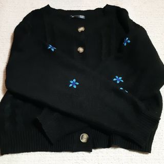 SHEIN - シーイン　花柄刺繍　人気　カーディガン