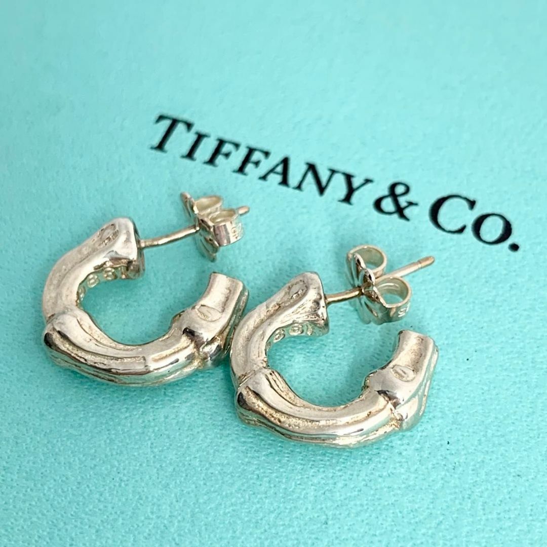 Tiffany & Co.(ティファニー)のティファニー 希少 バンブー フープ ピアス ヴィンテージ 廃盤 dt2 レディースのアクセサリー(ピアス)の商品写真