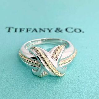 Tiffany & Co. - 新品磨き ティファニー  シグネチャー リング コンビ クロス x21