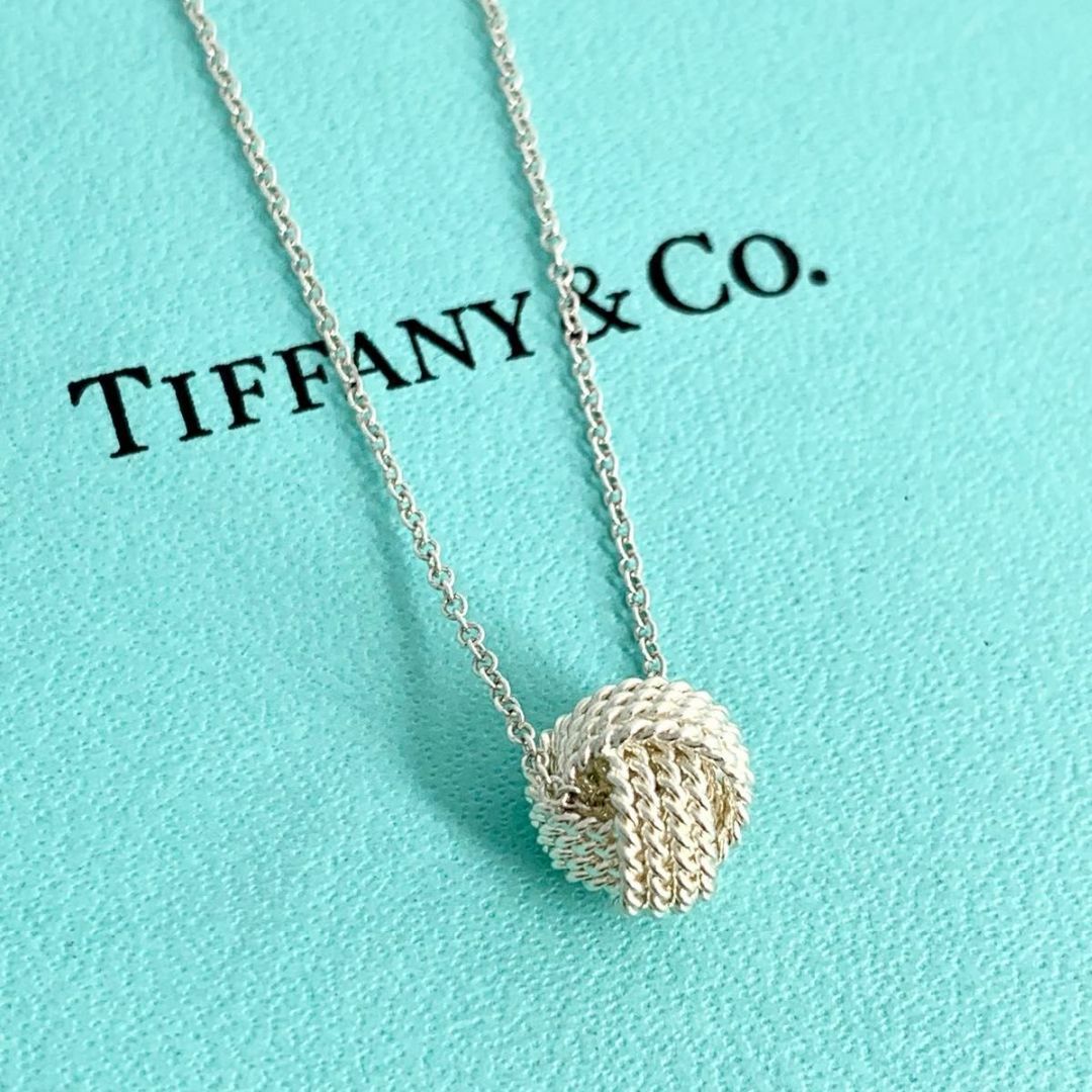 Tiffany & Co.(ティファニー)のティファニー 希少 サマセット メッシュ ネックレス ツイストノット ds1 レディースのアクセサリー(ネックレス)の商品写真