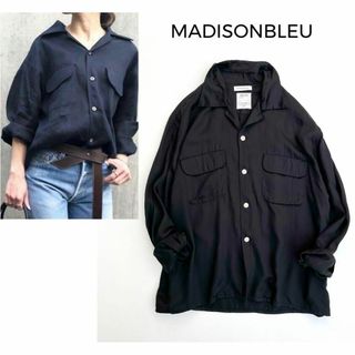 MADISONBLUE - マディソンブルー＊ロンハーマン別注　オープンカラーシャツ　テンセル　黒　05