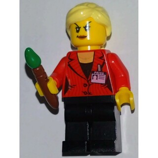 レゴ(Lego)のレゴミニフィグ筆を持った女性アナウンサー(知育玩具)