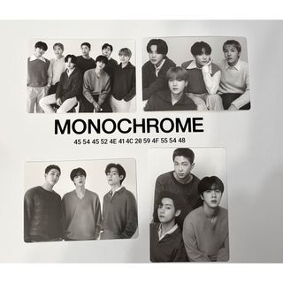 ボウダンショウネンダン(防弾少年団(BTS))のBTS MONOCHROME ミニフォトカード BTS 7人・ユニット 4枚(アイドルグッズ)