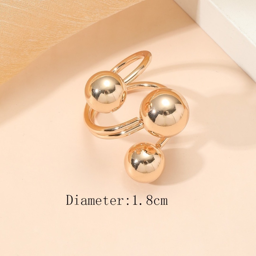 【人気】レディース　リング　ゴールド　指輪　韓国　シンプル　プレゼント　お呼ばれ レディースのアクセサリー(リング(指輪))の商品写真