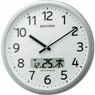 リズム(RHYTHM) 掛け時計 電波時計 オフィス 24回チャイム機能 時報機(置時計)