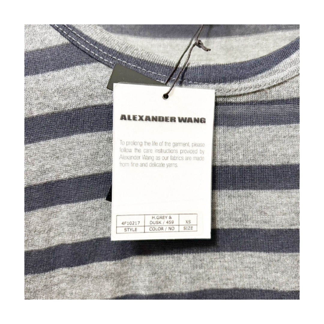 ◇新品◇アレキサンダーワン ボーダー ポケット付きロングTシャツ ◇新品◇アレキサンダーワン ボーダー ポケット付きロングTシャツ