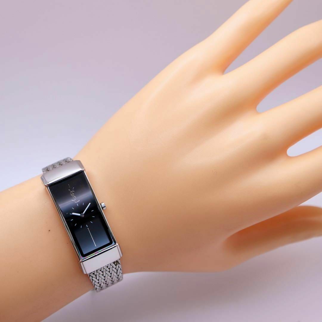 【希少】Yves Saint Laurent 腕時計 シルバー スクエアそがのサンローラン