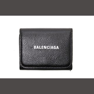 バレンシアガ(Balenciaga)のバレンシアガ キャッシュ ミニウォレット 三つ折り財布 F ブラック イタリア製(長財布)