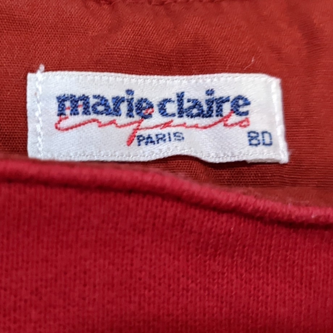 Marie Claire(マリクレール)のマリクレール　赤　ワンピース　ジャンパースカート　80cm　女の子　花 キッズ/ベビー/マタニティのベビー服(~85cm)(ワンピース)の商品写真