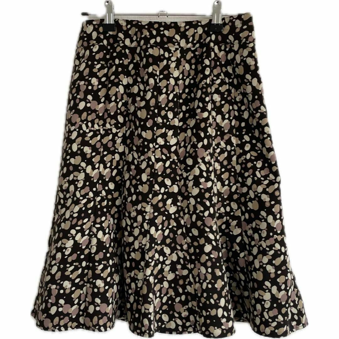 Aylesbury(アリスバーリー)の美品 Aylesbury アリスバーリー ひざ丈スカート 総柄 ７ 日本製 レディースのスカート(ひざ丈スカート)の商品写真