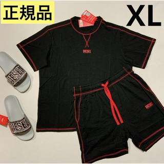 ディーゼル(DIESEL)の洗練されたデザイン　DIESEL　ルームウェア　ラウンジウェア　ブラック　XL(Tシャツ/カットソー(半袖/袖なし))