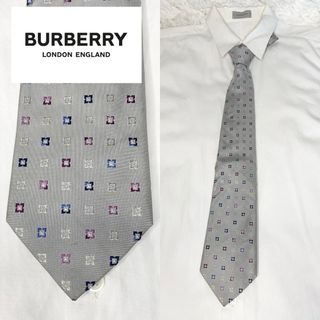 バーバリーブラックレーベル(BURBERRY BLACK LABEL)の【美品】 Burberry Black Label ネクタイ グレー (ネクタイ)