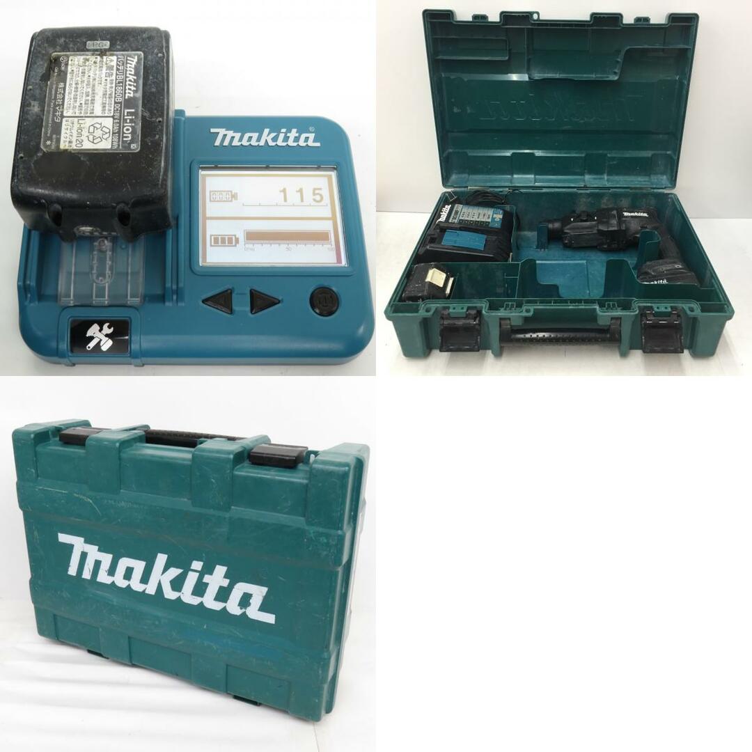 Makita(マキタ)のmakita マキタ 18V 6.0Ah 18mm 充電式ハンマドリル SDSプラス 黒 サイドハンドル欠品 ケース・充電器・バッテリ2個セット 中古 HR182DRGXB 中古 自動車/バイクのバイク(工具)の商品写真