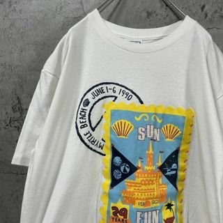 SUN FUN 1990 切手 USA輸入 オーバーサイズ Tシャツ(Tシャツ/カットソー(半袖/袖なし))