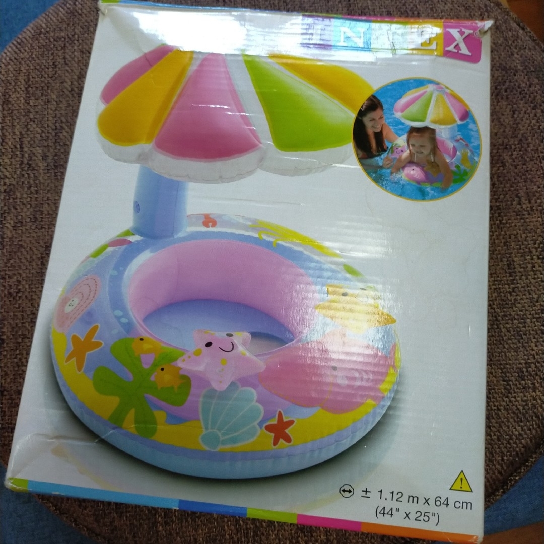 INTEX インテックス　屋根付き浮き輪 ベビー 1歳 赤ちゃん キッズ/ベビー/マタニティのおもちゃ(その他)の商品写真