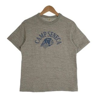 WAREHOUSE - WAREHOUSE ウエアハウス 20SS 4601 CAMP SENECA プリントTシャツ 杢グレー Size M