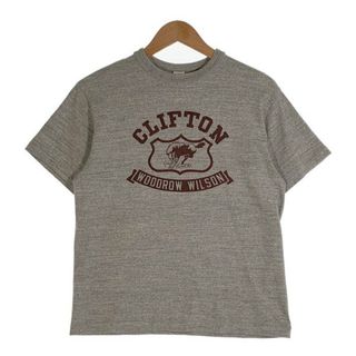 WAREHOUSE ウエアハウス 4601 CLIFTON プリントTシャツ 杢グレー Size M