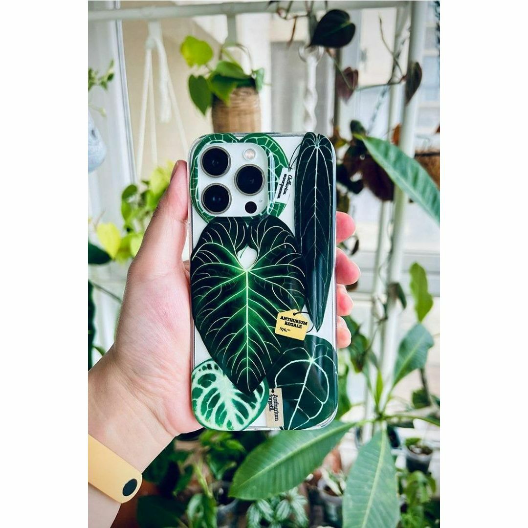 【クリアバージョン】熱帯植物 iphoneスマホケース  観葉植物 希少 人気 スマホ/家電/カメラのスマホアクセサリー(iPhoneケース)の商品写真