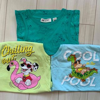 エイチアンドエム(H&M)の新品 パウパトロール タンクトップ 110 男の子 ノースリーブ 夏服まとめ売り(Tシャツ/カットソー)