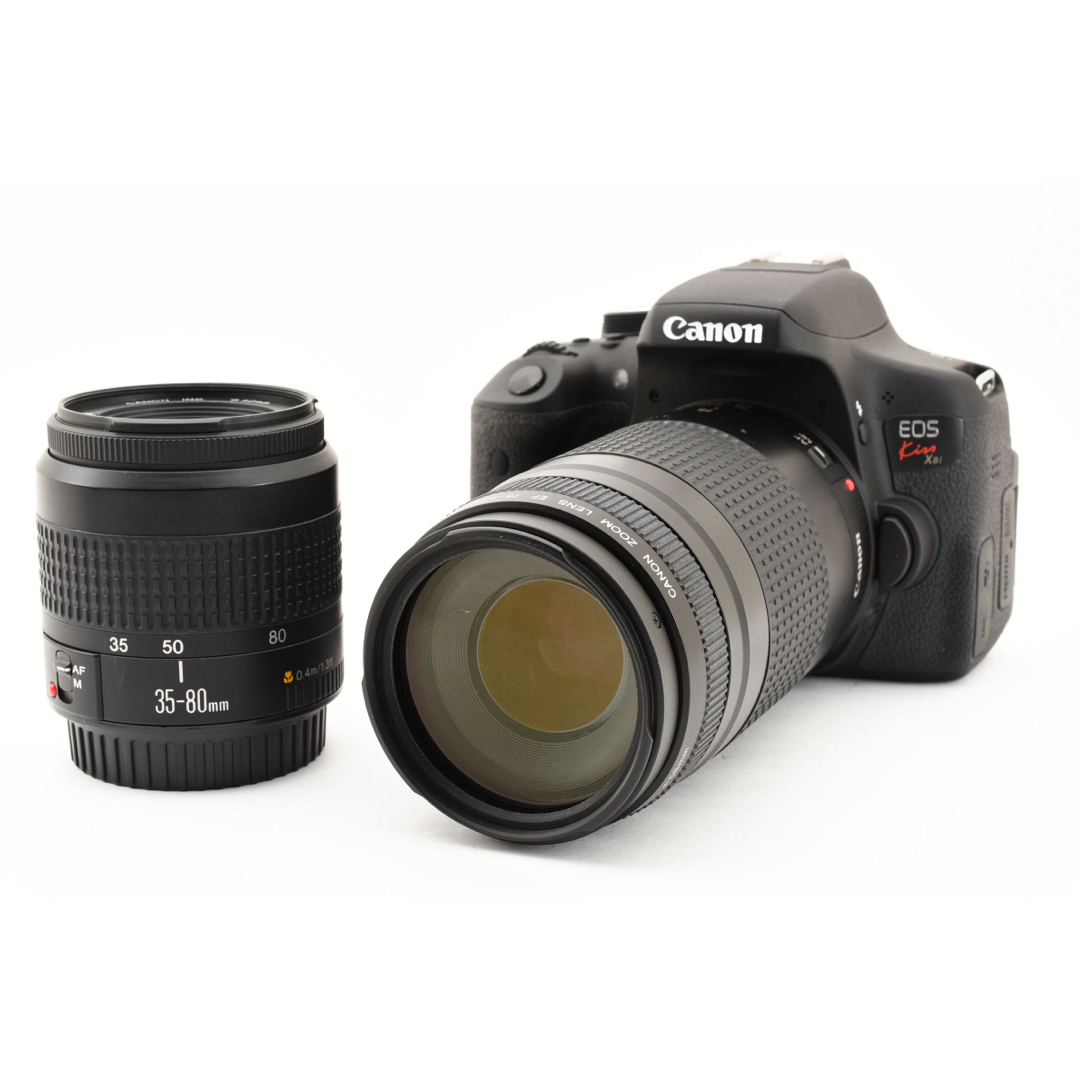 Canon EOS Kiss X8i標準&望遠ダブルレンズセット スマホ/家電/カメラのカメラ(デジタル一眼)の商品写真