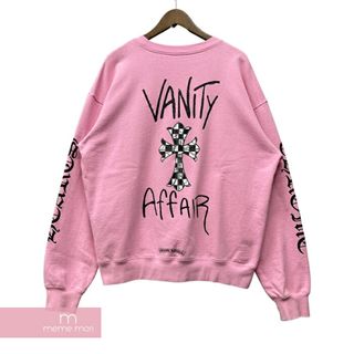 クロムハーツ(Chrome Hearts)のCHROME HEARTS×MATTY BOY 2019AW PPO VANITY AFFAIR SWTSHRT クロムハーツ×マッティボーイ バニティーアフェアスウェットシャツ クルーネック トレーナー プリント 99eyes ピンク サイズM【240509】【中古-B】【me04】(スウェット)