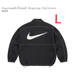 シュプリーム(Supreme)のSupreme x Nike Ripstop Pullover  Black L(ナイロンジャケット)