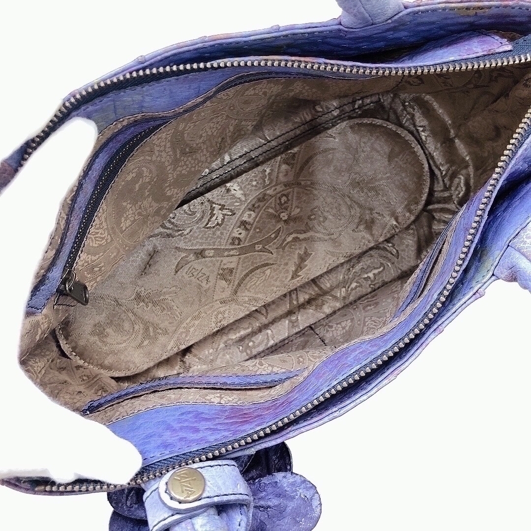 IBIZA(イビザ)の希少☆ IBIZA イビザ オーストリッチ  バッグ ハンドバッグ 特殊染め加工 レディースのバッグ(ハンドバッグ)の商品写真