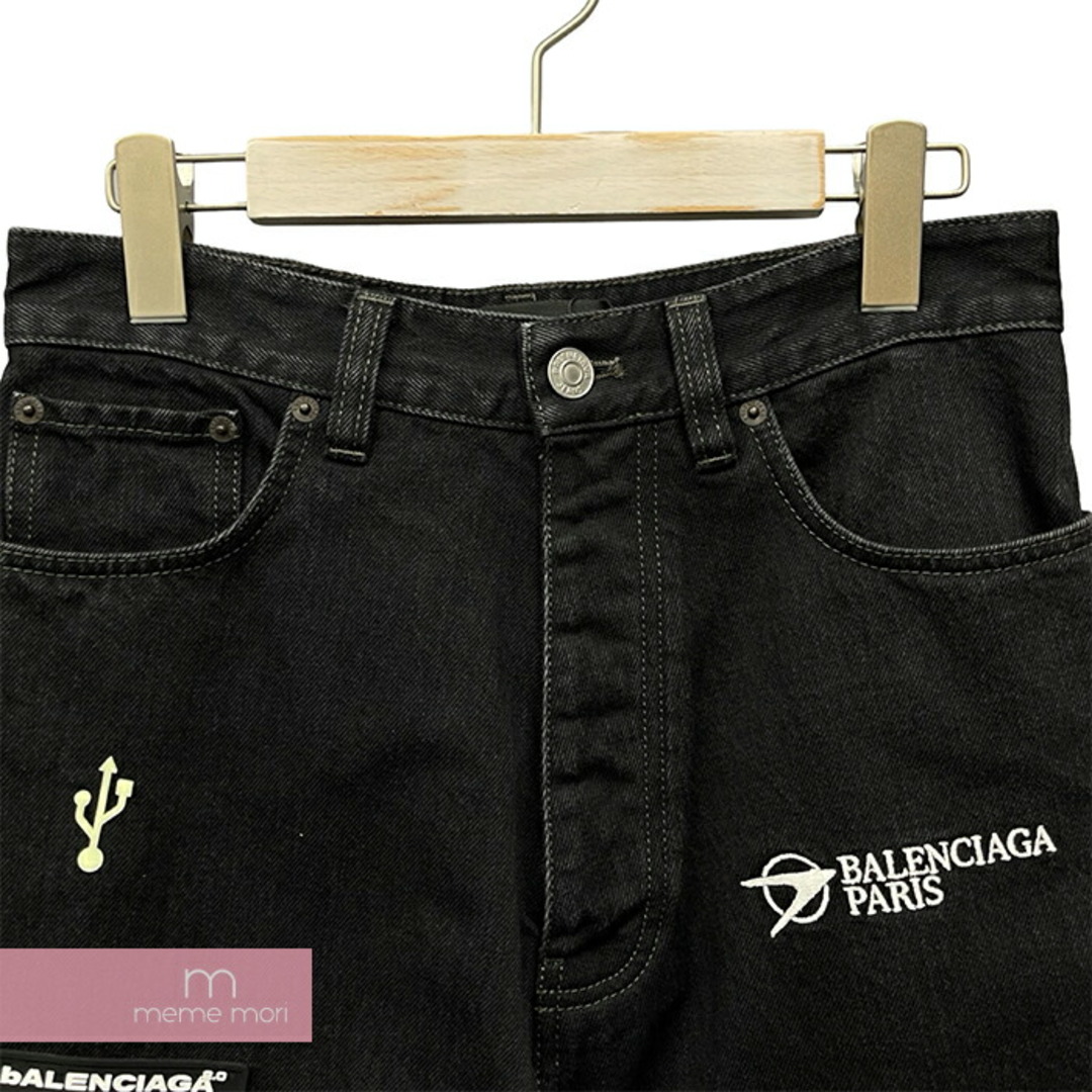 Balenciaga(バレンシアガ)のBALENCIAGA 2022AW Gamer Baggy Pants 664811 TBP47 バレンシアガ ゲーマーバギーパンツ ジーンズ デニムパンツ ワイド ボタンフライ ブラック サイズXXS 【240509】【中古-A】【me04】 メンズのスーツ(スラックス/スーツパンツ)の商品写真