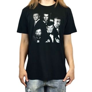 新品 007 歴代 ジェームズボンド ショーンコネリー スパイ 映画 Tシャツ(Tシャツ/カットソー(半袖/袖なし))