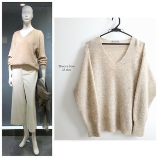 セオリーリュクス(Theory luxe)の美品☆Theory luxe セオリーリュクス アルパカ 軽量 ニット ベージュ(ニット/セーター)