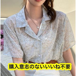 シーイン(SHEIN)のDAZY シャツ ブラウス レディース 花柄ボタンシャツ(シャツ/ブラウス(半袖/袖なし))