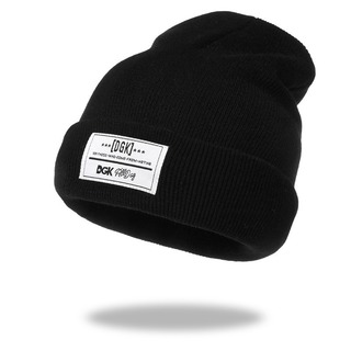 【残り1点】帽子　ニット帽　あったかい　ブラック　秋冬　ロゴ　メンズ　カジュアル(ニット帽/ビーニー)