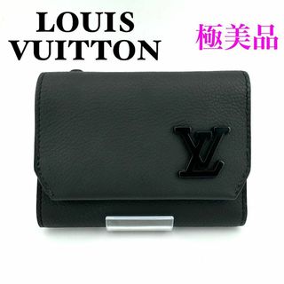 ルイヴィトン(LOUIS VUITTON)のルイヴィトン M81740 アエログラム ポルトフォイユパイロット ブラック(折り財布)