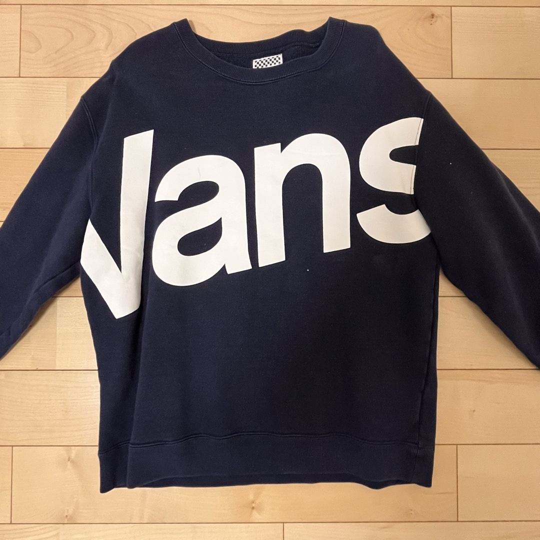 VANS(ヴァンズ)のvans バンズ　トレーナー　レディース　フリーサイズ　ネイビー レディースのトップス(トレーナー/スウェット)の商品写真