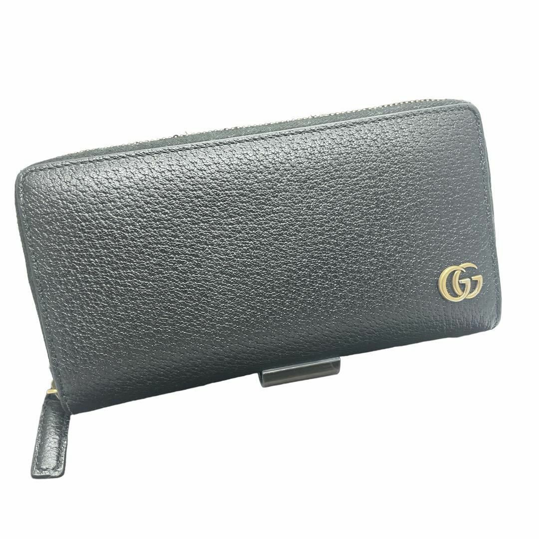 Gucci(グッチ)の【超美品】GUCCI 長財布　GGマーモント　ダブルG  ブラック　箱　袋付 レディースのファッション小物(財布)の商品写真