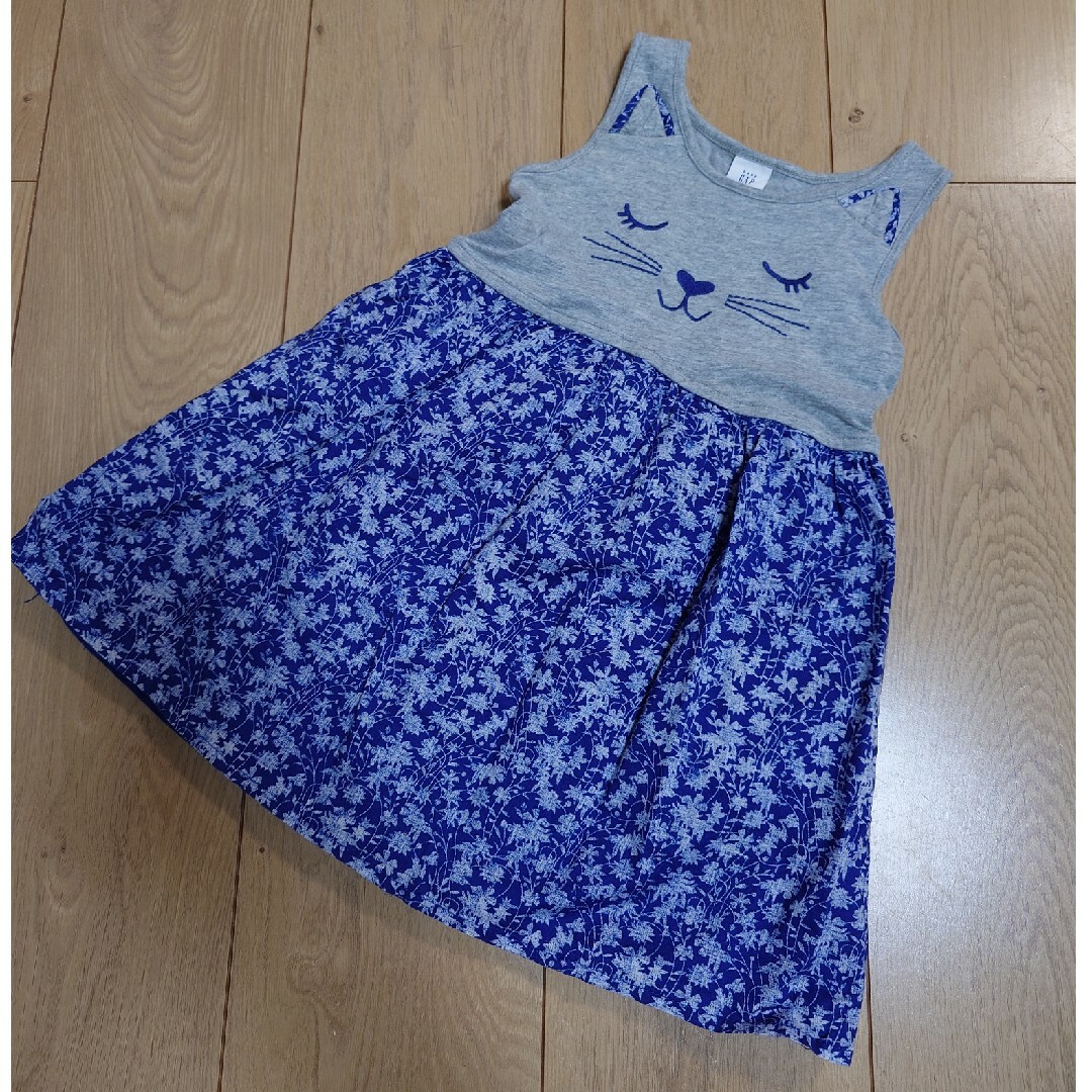 ギャップ　90cm/2years　ねこちゃん　ワンピース　パンツ付き キッズ/ベビー/マタニティのキッズ服女の子用(90cm~)(ワンピース)の商品写真