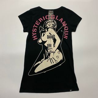 HYSTERIC GLAMOUR - ヒステリックグラマー Tシャツ 半袖 ヒスガール ギターガール フリーサイズ 黒