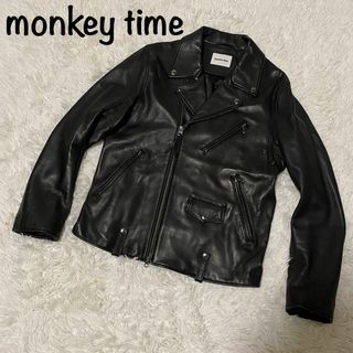 MONKEY TIME（UNITED ARROWS） - 【美品】monkey time ライダースジャケット ブラック レザー