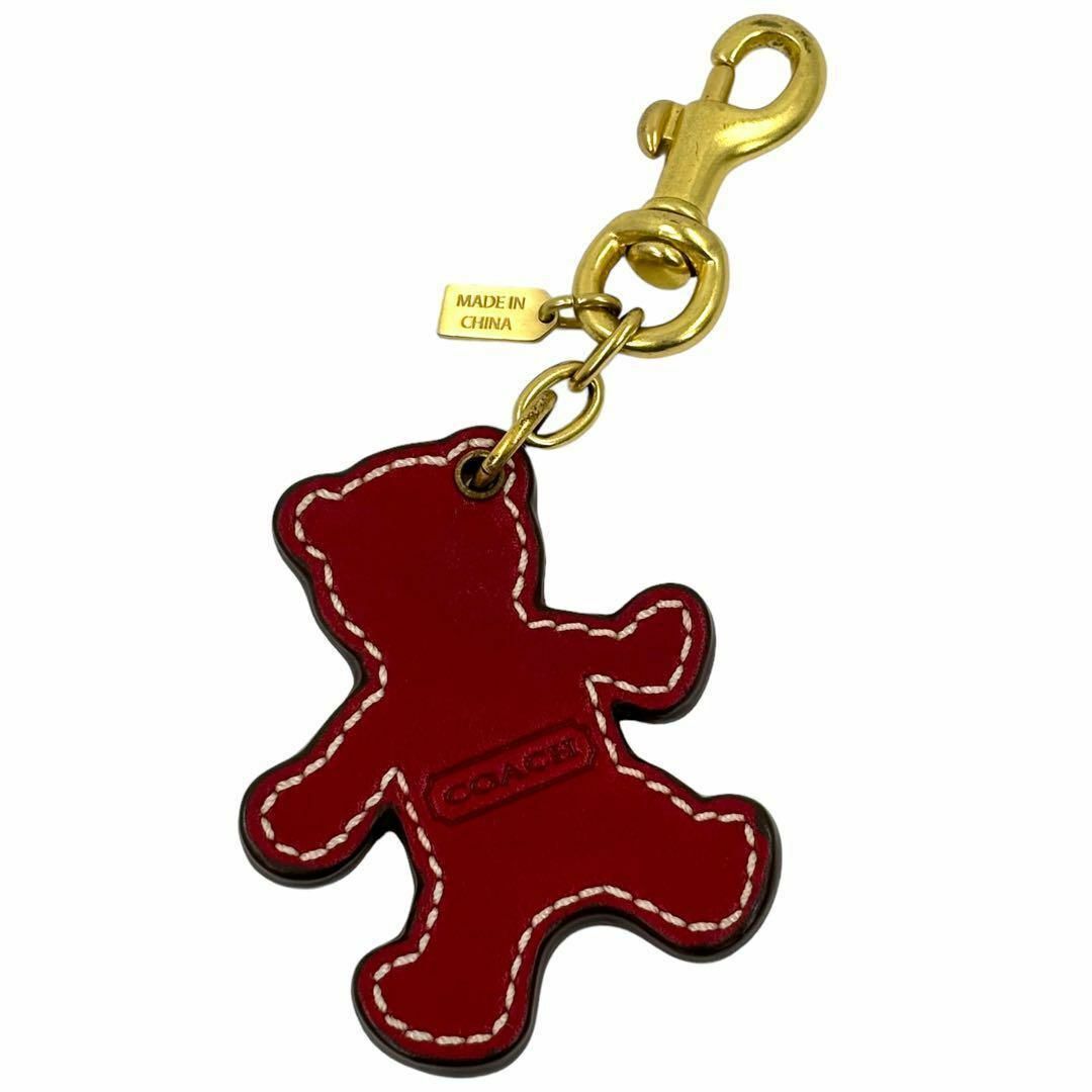 COACH - コーチ クマ ベア バッグチャーム キーホルダー レザー COACH - コーチ クマ ベア バッグチャーム キーホルダー レザー