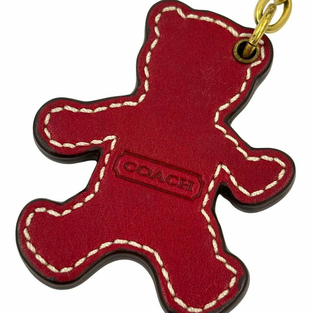 COACH - コーチ クマ ベア バッグチャーム キーホルダー レザー COACH - コーチ クマ ベア バッグチャーム キーホルダー レザー