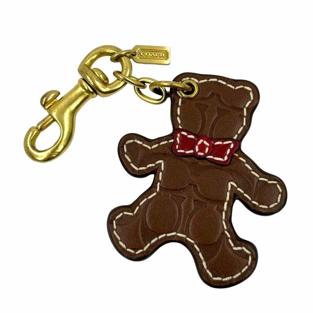 COACH - コーチ クマ ベア バッグチャーム キーホルダー レザー COACH - コーチ クマ ベア バッグチャーム キーホルダー レザー