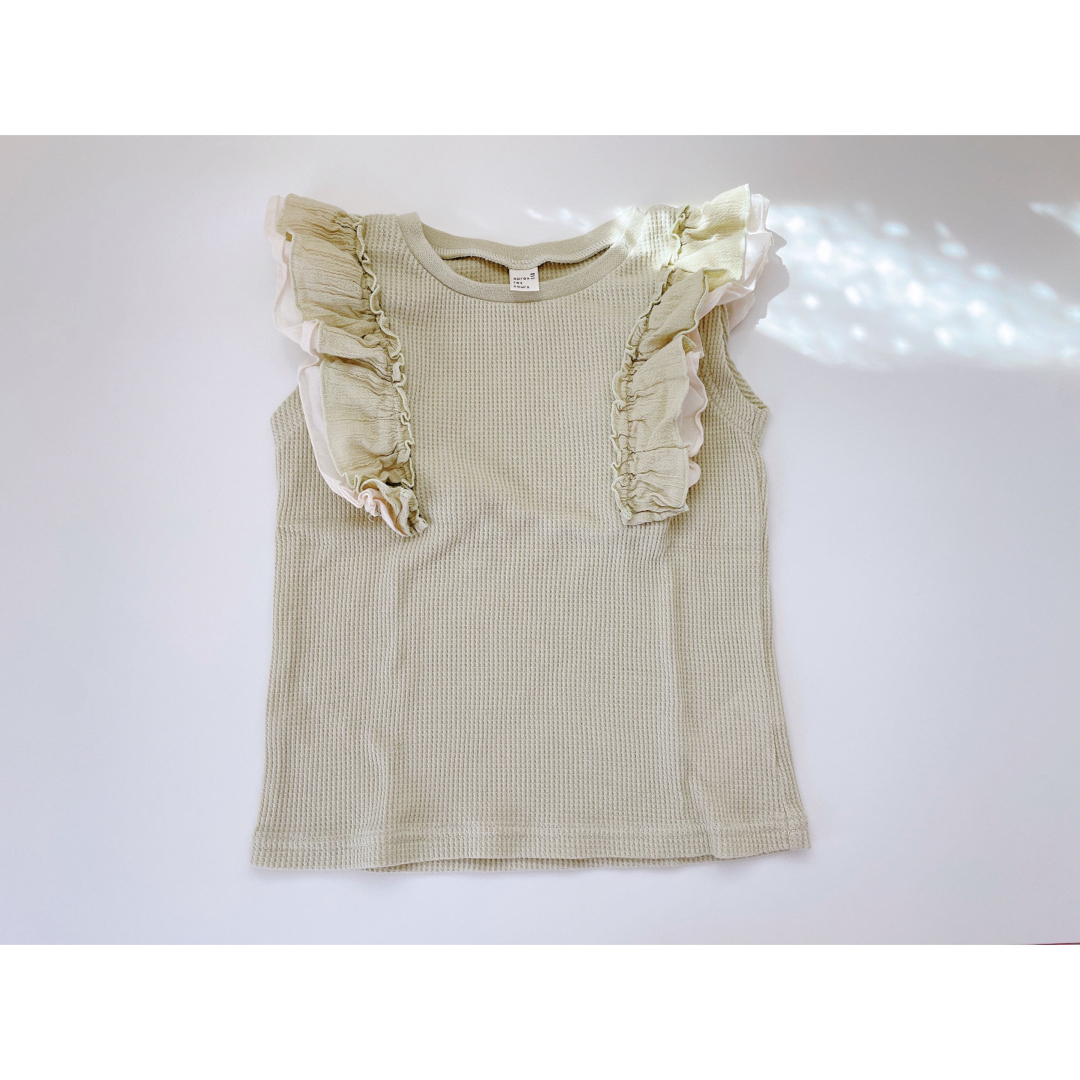 apres les cours(アプレレクール)のapre les cours ワッフルフリル🍈 キッズ/ベビー/マタニティのキッズ服女の子用(90cm~)(Tシャツ/カットソー)の商品写真