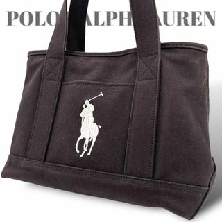 POLO RALPH LAUREN - ポロラルフローレン　トートバッグ　キャンバス　A4可肩かけ　ビッグポニー刺繍