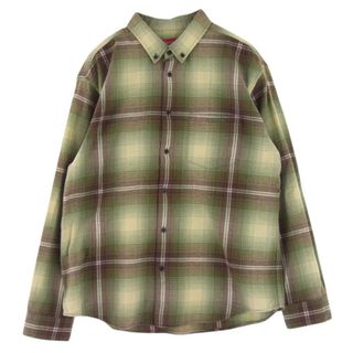 シュプリーム(Supreme)のSupreme シュプリーム 長袖シャツ 23SS  Shadow Plaid Flannel Shirt シャドウプレイド フラン ネル シャツ 長袖  ライトグリーン系 ブラウン系 M【中古】(シャツ)